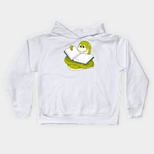 Snake at Reading with Book Kids Hoodie